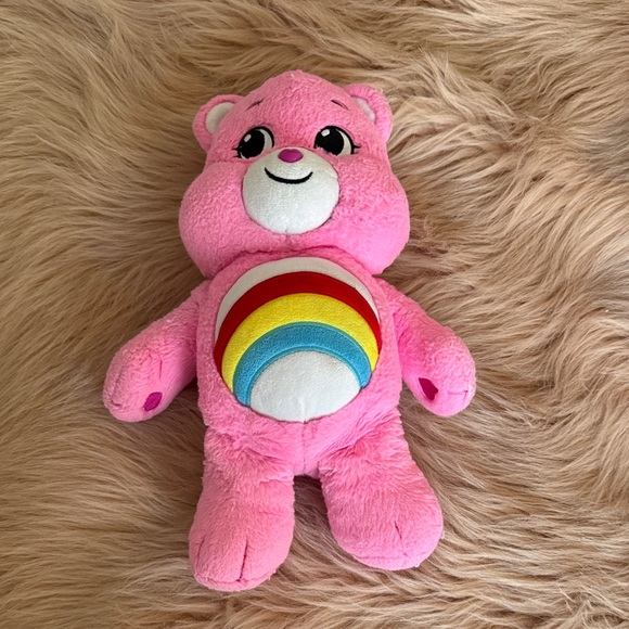 Care Bears Pink Plush with Rainbow Belly - Picture 1 of 6
